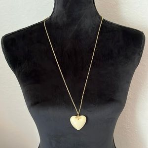 Cream heart necklace